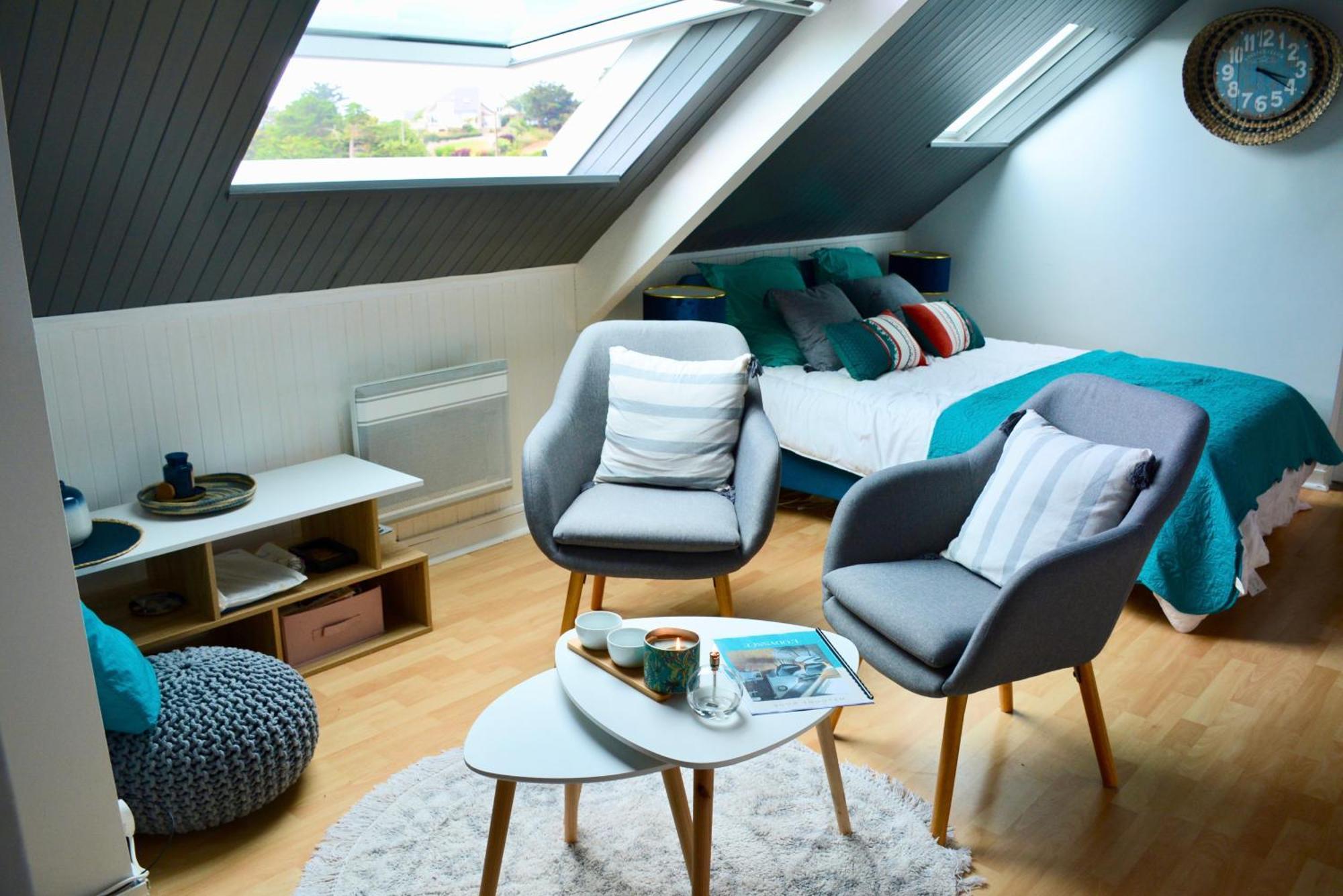 Agreable Cocon Sous Les Toits - Parking - Wifi Apartment Pleneuf-Val-Andre Exterior foto